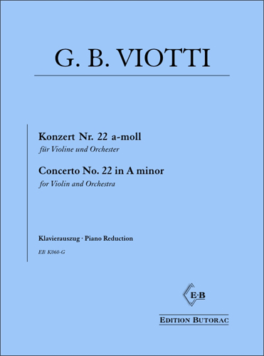 Cover - Viotti, Violinkonzert Nr. 22 a-moll